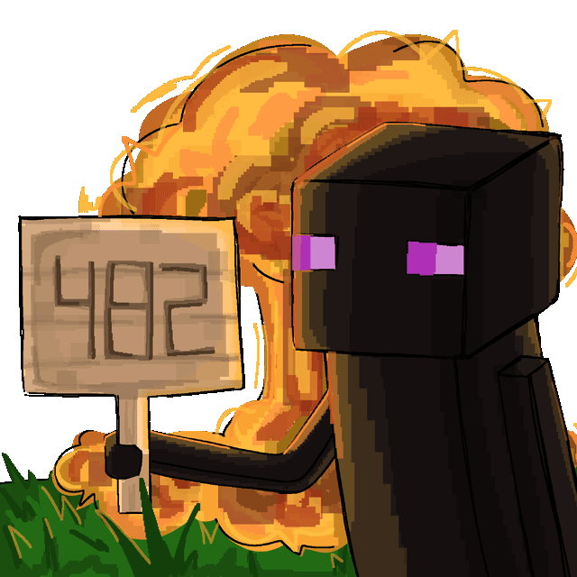 Эндермен с табличкой — иконка сервера 87CRAFT
